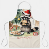Raccoon Weihnachtskost Backen Crew Schürze (Vorderseite)
