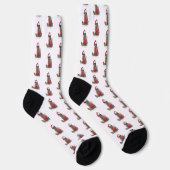 Raccoon Weihnachtsmannmütze Weihnachten Socken (Rechts)