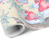 Raccoon Weihnachtsmuster Geschenkpapier (Rolleneckpunkt)