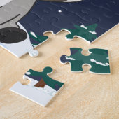 Raccoon Weihnachtsschnee Winter Raccoons Jigsaw Pu Puzzle (Seite)