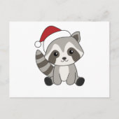 Raccoon Weihnachtsschnee Winter Raccos Postkarte (Vorderseite)