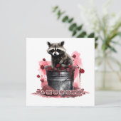Raccoon Werden Sie mein Valentin? (Stehend Vorderseite)