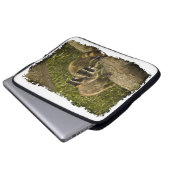 Raccoon White Edge Laptopschutzhülle (Vorne Knopf)