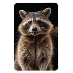 Raccoon Wild Animal Elegantes Dramatisches Nebelpo Magnet