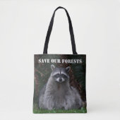 Raccoon Wildlife Foto Foservation Tasche (Vorderseite)