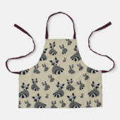 Raccoon Wildlife Graphic Pattern Schürze (Vorderseite)