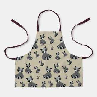 Raccoon Wildlife Graphic Pattern Schürze