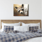 Raccoon Wildlife Leinwand (Insitu (Schlafzimmer))