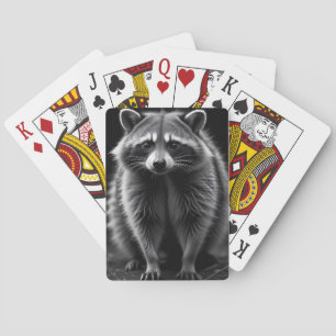 Raccoon Wildlife Majestic Nature Life Art Poster Spielkarten