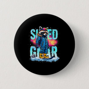 Raccoon Wintersportfreunde Ski Shirt die Gnar Snow Button