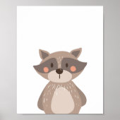 Raccoon Woodland Animal Kinderzimmer Wand an Wand Poster (Vorne)