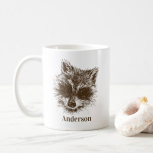 Raccoon Woodland Creation Animal Personalisiert Kaffeetasse