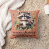Raccoon Woodland Kinder Christliches Gebet auf Ros Kissen (Decke)