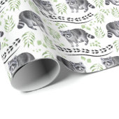 Raccoon Wrapping Paper Geschenkpapier (Rolleneckpunkt)