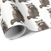 Raccoon Wrapping Paper Roll Geschenkpapier (Rolleneckpunkt)
