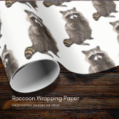 Raccoon Wrapping Paper Roll Geschenkpapier