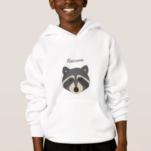 Raccoon Zeichnend mit Namen Hoodie
