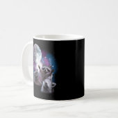 Raccoons auf dem Mond heulen - Raccoon Kaffeetasse (Vorderseite Links)