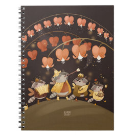Raccoons Botanical Secrets Spiral Foto Notebook Notizblock