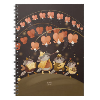 Raccoons Botanical Secrets Spiral Foto Notebook Notizblock