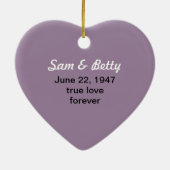 Raccoons Bridge and Groom Niedlich Wedding Keepake Keramik Ornament (Hinten)