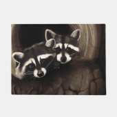 Raccoons Brown Niedlich Tree Fußmatte (Vorderseite)