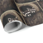Raccoons Brown Niedlich Tree Geschenkpapier (Rolleneckpunkt)