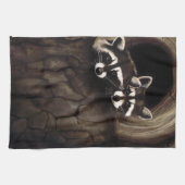 Raccoons Brown Niedlich Tree Geschirrtuch (Horizontal)