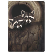 Raccoons Brown Niedlich Tree Klemmbrett (Rückseite)