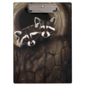 Raccoons Brown Niedlich Tree Klemmbrett (Vorderseite)