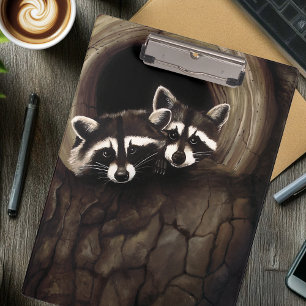 Raccoons Brown Niedlich Tree Klemmbrett