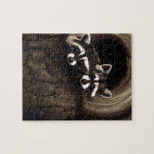 Raccoons Brown Niedlich Tree Puzzle (Horizontal)