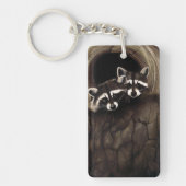 Raccoons Brown Niedlich Tree Schlüsselanhänger (Vorderseite)