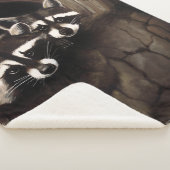 Raccoons Brown Niedlich Tree Sherpadecke (3/4)