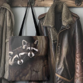 Raccoons Brown Niedlich Tree Tasche