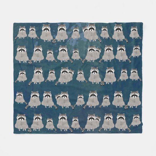 Raccoons Fleece Blanket (Vorderseite (Horizontal))