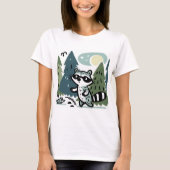 "Raccoon's Forest Expedition" T-Shirt (Vorderseite)