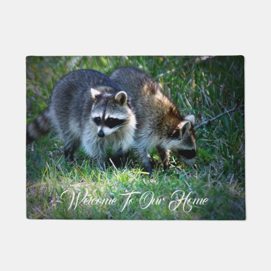 Raccoons-Foto Fußmatte (Vorderseite)