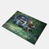 Raccoons-Foto Fußmatte (Schrägansicht)