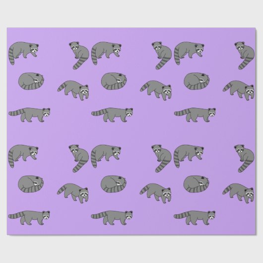 Raccoons Geschenkpapier (Flach)
