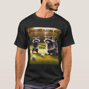 Raccoons Golf spielen T-Shirt