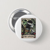 Raccoons Happy Hallothanksmas Halloween Button (Vorne & Hinten)