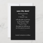 Raccoons Hochzeit speichern das Datum Grün Save The Date (Rückseite)