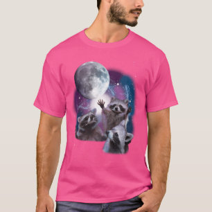 Raccoons im Mondlicht Shirt - Funny Raccoon