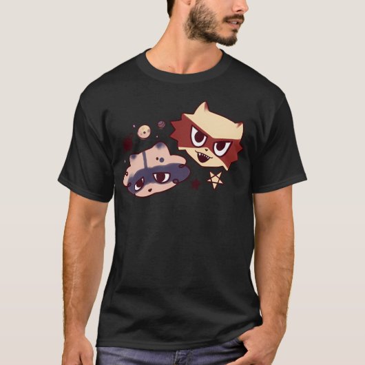 Raccoons im Weltraum T-Shirt (Vorderseite)