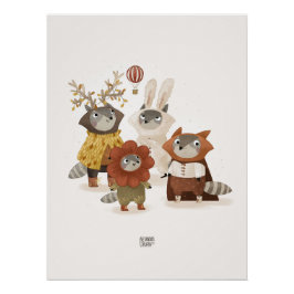 Raccoons Kostume Party Poster