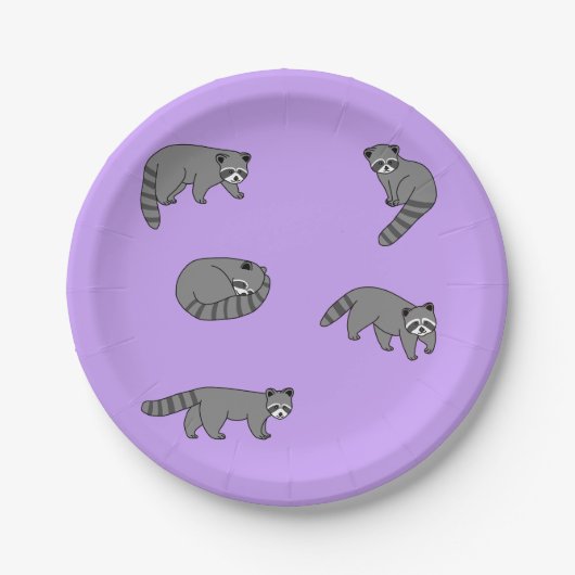 Raccoons Pappteller (Vorderseite)