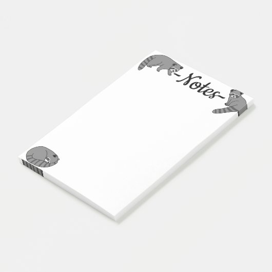 Raccoons Post-it Klebezettel (angewinkelt)