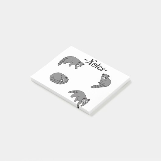Raccoons Post-it Klebezettel (angewinkelt)