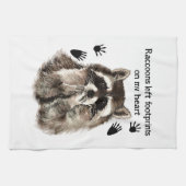 Raccoons verließ Footprints auf meinem Zitat zum S Handtuch (Horizontal)